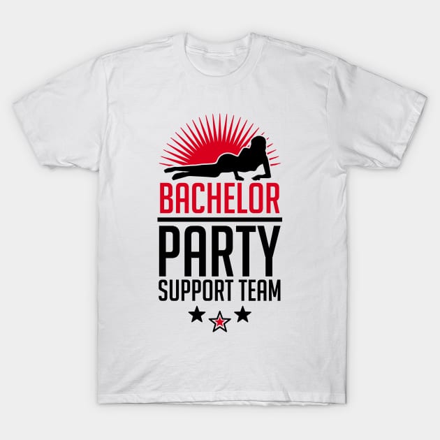 Bachelor Party Support Team T-Shirt by CheesyB